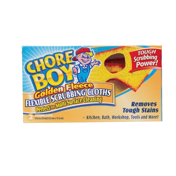 Chore Boy Chore Boy Golden Fleece Delicate Light Duty Scrubbing Cloths For All Purpose 5-1/4 in. L 2 pk 10811435002173 - main